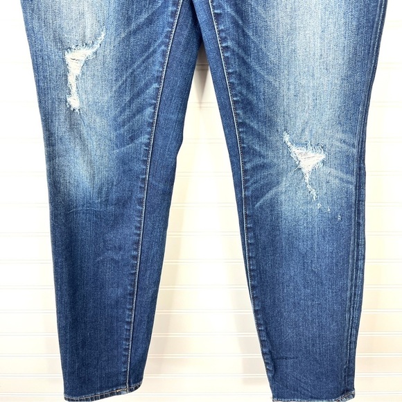 Madewell Jeans Women's Skinny Skinny Stretch Mid Rise Distressed Blue Denim 31 - Picture 3 of 13